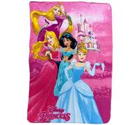 CARTOON Disney Princess Children's Blanket 100 x 140 cm Soft Fleece Blanket 100% Polyester 220 GSM Warm and Light Ideal for Nursery Cot or Sofa