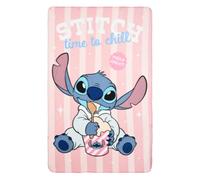 CARTOON Disney Stitch Blanket for Children 100 x 150 cm Soft Fleece Blanket 100% Polyester 220 GSM Warm and Light Ideal for Nursery Cot or Sofa