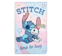 CARTOON Disney Stitch Scrump Blanket for Children 100 x 150 cm Soft Fleece Blanket 100% Polyester 220 GSM Warm and Lightweight Ideal for Nursery Cot or Sofa