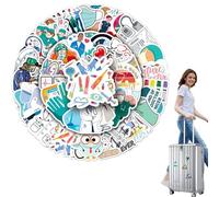 Cartoon Doctor Stickers - Cartoon Medical Decal Set, 50 Waterproof Vinyl Designs | Bright Clear Printing Artwork, Luggage Computer Bottle Accent, Snowboard Refrigerator Detail, Decorative G