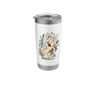 Cartoon Dog Artist Funny Painter Creative Chaos Stainless Steel Insulated Tumbler