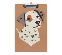 Cartoon Dog Avatar Clipboard, A4 Acrylic Clipboard with Hanging Hole, Ultra-Light Clip Board - Holds 100 Sheets, Shatterproof Document Holder for Office, 12.5" X 8.5"