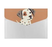 Cartoon Dog Avatar File Folder 6-Pocket, Waterproof Accordion File Organizer with Snap Closure, Expanding Document Holder for Office, Home