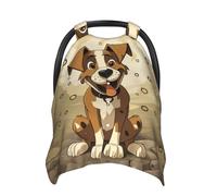 Cartoon Dog Bone Baby Car Seat Canopy Cover, Multi Use Breathable Nursing Breastfeeding Covers for Mom Soft Stroller Sun Shade Newborn Shower Gift