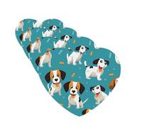 Cartoon Dog Car Air Fresheners Cards 4 Pcs Hanging Fragrance Scented Cards Long-Lasting Car Aromatherapy Tablets for Wardrobe Bathroom Car Interior Mirror Pendant Gifts