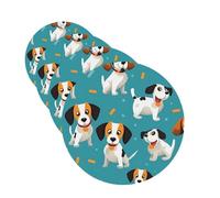 Cartoon Dog Car Air Fresheners Cards 4 Pcs Hanging Fragrance Scented Cards Long-Lasting Car Aromatherapy Tablets for Wardrobe Bathroom Car Interior Mirror Pendant Gifts
