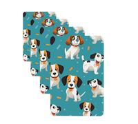 Cartoon Dog Car Air Fresheners Cards 4 Pcs Hanging Fragrance Scented Cards Long-Lasting Car Aromatherapy Tablets for Wardrobe Bathroom Car Interior Mirror Pendant Gifts