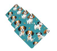 Cartoon Dog Car Air Fresheners Cards 4 Pcs Hanging Fragrance Scented Cards Long-Lasting Car Aromatherapy Tablets for Wardrobe Bathroom Car Interior Mirror Pendant Gifts