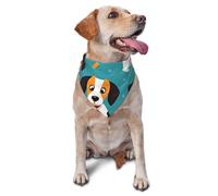 Cartoon Dog Dog Bandana Pet Scarf Accessories for Small Medium Dogs Cats Photo Prop, Triangle Pet Bandanas Adjustable Puppy Bib Washable Dog Kerchief Puppy Neckerchief