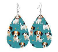 cartoon dog earrings for women teardrop leather earrings double sided lightweight dangle earrings for women ear accessories jewelry fashion birthday gift