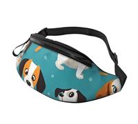 Cartoon Dog Fanny Pack for Men Women Crossbody Waist Bag Waterproof Sports Belt Bag Outdoor Hip Pack