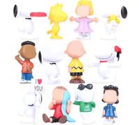 Cartoon Dog Figurine Set Collectible Mini Cake Toppers & Desk Decor Cute Cartoon Character Ornaments for Fans, Gift for Women & Dog Lovers