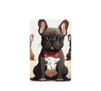 Cartoon dog french bulldog Car Air Fresheners Cards 4 Pcs Long Lasting Car Fresheners Gifts for Men Women Auto Aromatherapy Tablets Hanging Scented Card Rearview Mirror Pendant - Lavender Scent