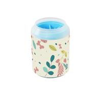 Cartoon Dog Leaves Bones Beige Portable Dog Cleaner Washer and Massager Silicone Brush Soft Pets Supplies and Accessories for Small Medium Large Breed Dogs/Cats