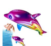 Cartoon Dolphin Float - 86x39x25cm Inflatable Pool Toy, PVC Water Toys, Summer Party Decoration with Bright Fun Colors | Outdoor Beach Orgaments Swimming, Pool Games and Kids Entertainment