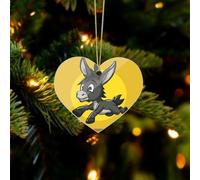 Cartoon Donkey Image Christmas Ornaments - Xmas Tree Hanging Ornaments, Personalized Acrylic Love Christmas Pendant for Holiday Keepsake Gifts