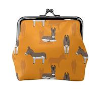 Cartoon Donkey Pattern, PU Leather Coin Purse, Small Wallets, Change Pouch with Kiss Lock Clasp Buckle, Change Purse