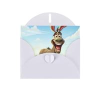 cartoon donkey Print Blank Cards and Envelopes 5" x 6" for Wedding Birthday Invitations and All Occasions