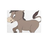 cartoon donkey Printed Placemats Set of 6 PCS, Heat Resistant Non-Slip Table Mats for Dining Table, Washable Kitchen Place Mats for Indoor & Outdoor