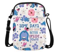 Cartoon Donkey Quote Crossbody Bag Some Days Look Better Upside Down Donkey Gift for Donkey Lover Positivity Gift, Upside Down, Simple and Practical