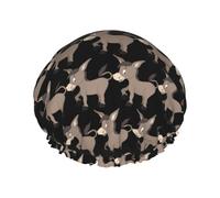 Cartoon Donkey Shower Cap For Water Shower Non Wetting,Double Layer Reusable Shower Cap,Hair Shower Caps For Long Hair