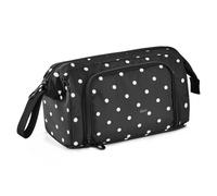 Cartoon Dot Black School Pencil Case Large Capacity Bag With Compartment with Handle for Teens Travel estuche de lapices para ninos