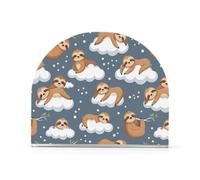 Cartoon Dots Sloth Gray Plastic Napkin Holder, Standing Napkin Dispenser for Kitchen Dining