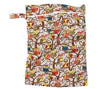 Cartoon Double Zipper Waterproof Baby Diaper Storage Bag Washable Garbage Bag Diaper Bag Owl