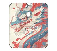 Cartoon Dragon 4th of July Independence Day Barber Cape with Adjustable Snap Closure, Essentials Hair Cutting Apron for Stylist bata para cortar Cabello 65" x 55"
