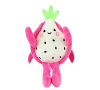 Cartoon Dragon Fruit Plush Toy Stuffed Fruit Doll, Soft Mini Plushie with Keychain Loop and Cute Legs, Funny Plush Doll for Kids Bags, Backpacks or Desktop Display Use, 15cm