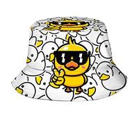 Cartoon Duck Bucket Hats for Women Men,Summer Fisherman Cap Travel Beach Hat Fashion Packable Sun Hat for Adults Teens, Cool Duck 3, One Size