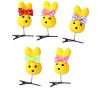 Cartoon Duck Hair Clip For Women Girl Festival Lovely 3D Animal Hairpin Party Side Pin Spring Hair Barrettes 5PCS
