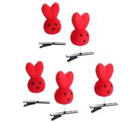 Cartoon Duck Hair Clip For Women Girl Festival Lovely 3D Animal Hairpin Party Side Pin Spring Hair Barrettes 5PCS