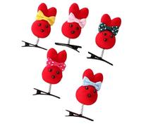 Cartoon Duck Hair Clip For Women Girl Festival Lovely 3D Animal Hairpin Party Side Pin Spring Hair Barrettes 5PCS
