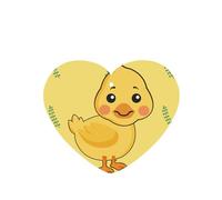 Cartoon Duck Pattern Car Air Fresheners 6 Pcs Heart Shape Hanging Aromatherapy Tablets Scented Fresheners For Bedroom Bathroom