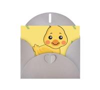 cartoon duck Print Shimmer Blank Greeting Cards with Envelopes, Elegant DIY Invitations,Thank You Notes