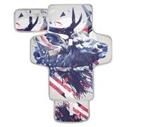 Cartoon Duiker White 4th of July Independence Day Reusable Toddler Changing pad with Tissue Pocket Waterproof Changing pad for Baby for Moms, Dads cambiador de pa?ales para Bebes