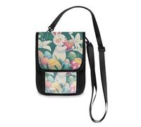 Cartoon Easter Cute Bunny Colorful Easter Egg Travel Wallet Passport Holder Travel Wallet Organizer Slim Lightweight Crossbody Bag with Adjustable Strap