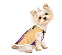 Cartoon Eggplant Print Pet T-Shirt, Sleeveless Pullover Vest For Small Puppy Kitten Indoor Outdoor Wear
