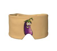 Cartoon Eggplant Print Sleep Eye and Ear Muffs Adults Kids for Home Office and Travel Insomnia Relief