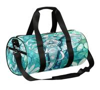 Cartoon Elephant Flower Sports Gym Bag Duffel Bags Workout Lightweight Shoulder Weekender Bag Travel Duffel Bag for Men Women(Elephant), Cartoon Elephant Flower, 17.6(L) x 9(W) x 9(H) inch