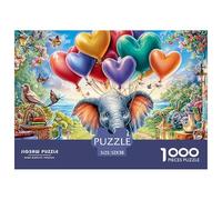 Cartoon Elephant Formidable 1000-Piece Jigsaw Puzzles for Adults An Odyssey of Impossible, Hard, And Difficult Challenging Puzzle Educational Games - The Ultimate Gift for Dedicated Adult And T