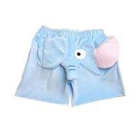 Cartoon Elephant Pajama Pants Big Nose Ears Cute Animal Pants Funny Couple Pajama Pants Lounge Pj Bottoms Women Men (Shorts-Blue, M)