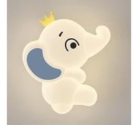 Cartoon Elephant Wall Lamp Acrylic Kid's Bedroom Wall Light,Cute Animal Wall Sconce 15W LED Wall Mounted Lamp for Bedroom Living Room Kid's Bedside Child Boys Room Nursery Stairs Porch Hallway