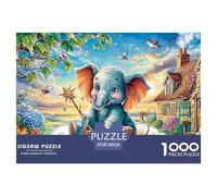 Cartoon ElephantTitanic Jigsaw Puzzles for Adults Tackle The 1000-Piece (Advanced) Gauntlet of Impossible, Hard, And Difficult Challenging Puzzle Games - The Defining Gift Jigsaw Puzzles for Se