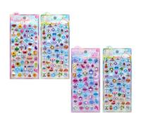 Cartoon Embossed PVC Sticker for Notebook Phone Case Kid Room Wall Decoration and Craft Project Children Reward Girls