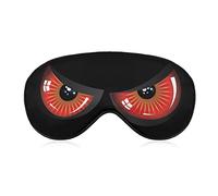 Cartoon Evil Red Eyes Sleep Mask Blindfold for Sleeping Elastic Blackout Eye Mask Cover for Full Night's Sleep Travel and Nap