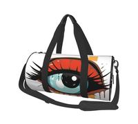 Cartoon Eye Round Travel Duffel Bag - Large Capacity Durable Carry-On Bag for Vacation, Gym, Short Trips