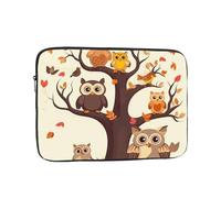 Cartoon Family Owls On The Brown Tree Laptop Case Sleeve 10 inch Laptop Bag Shockproof Computer Carrying Cover Protective Notebook Case
