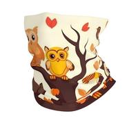 Cartoon Family Owls On The Brown Tree Neck Gaiter Anitdust Balaclava Washable Face Shield For Sports Workout Running 25X50Cm